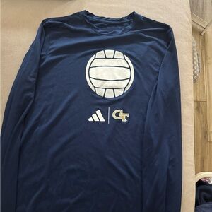 Adidas Blue Long Sleeve with Volleyball Design